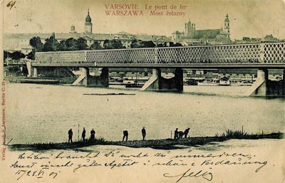Most Kierbedzia, widok z Pragi
